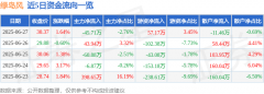 股票行情快报：绿岛风（301043）6月27日主力资金